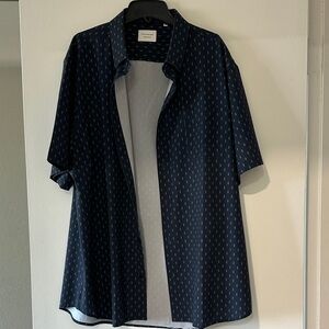 7 Diamonds Dark Blue Geometric Shirt